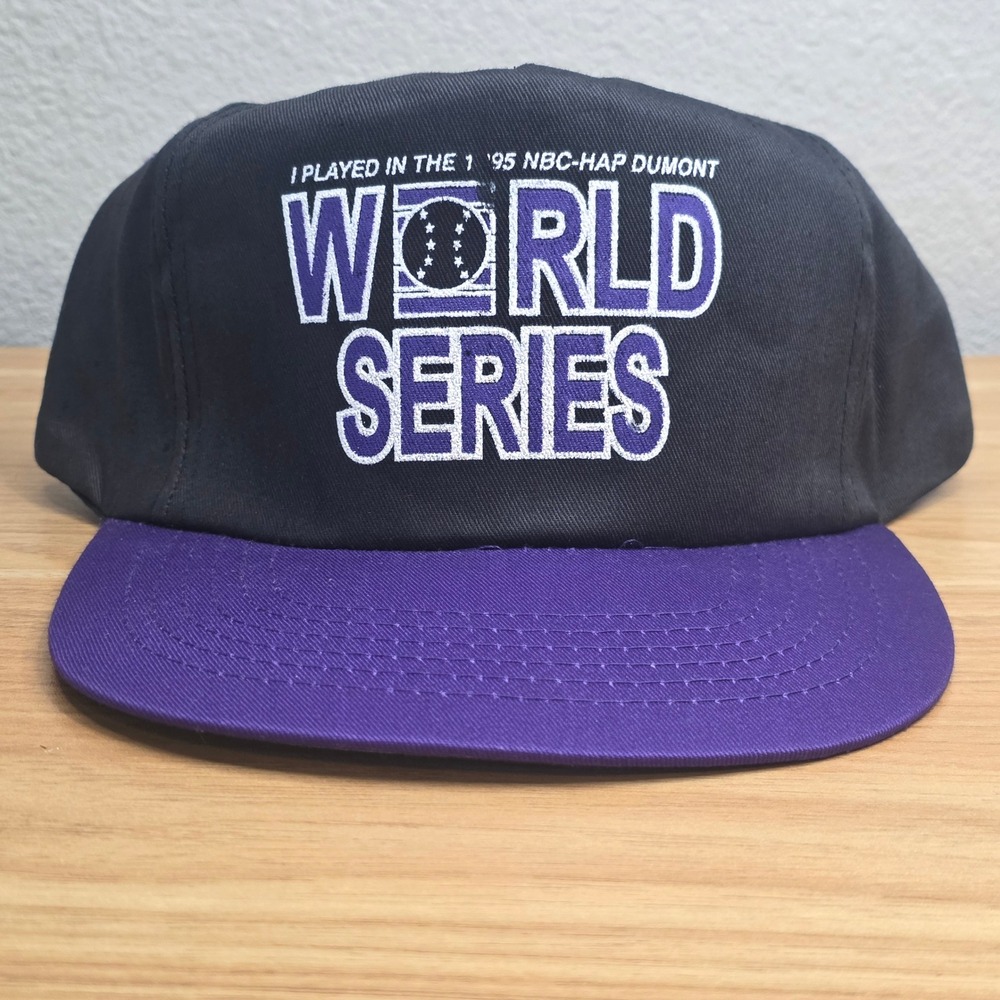 1995 NBC-HAP Dumont World Series Baseball Trucker Hat Snapback One-Size